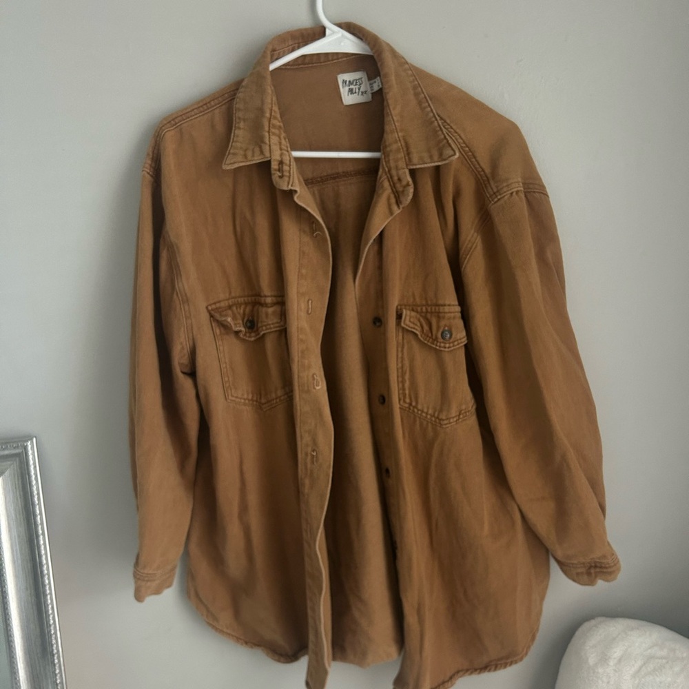 Princess Polly Denim Blazer Sienna Brown
